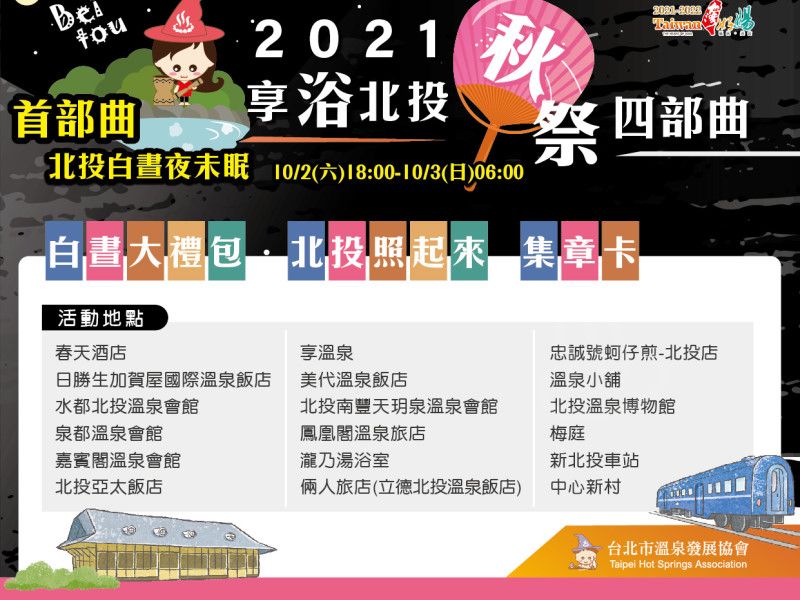 2021享浴北投秋祭四部曲，白晝大禮包，北投照起來，集章卡